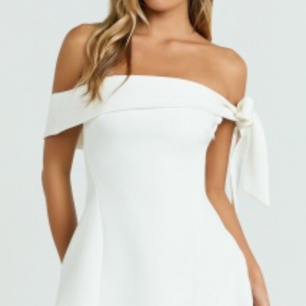 Chic One-Shoulder White Dress